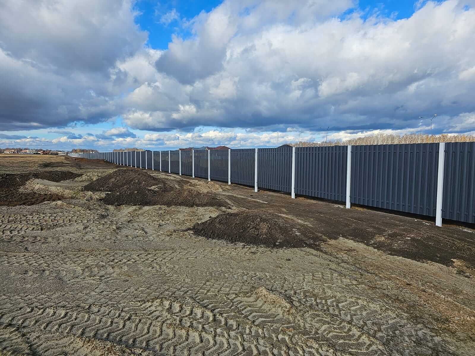 Забор из евроштакетника 234м RAL7024/7024 Серый Графит двусторонний фото 8 в Кургане