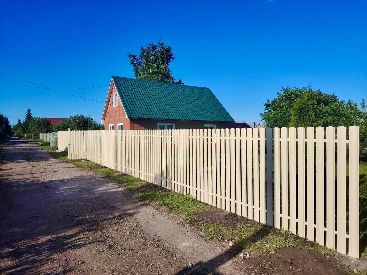 Забор из евроштакетника 16м RAL1015/1015 Слоновая Кость двусторонний в Кургане